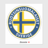Global Traveler - Ruotsinsuomalaiset, Sverige Sticker (Vel)