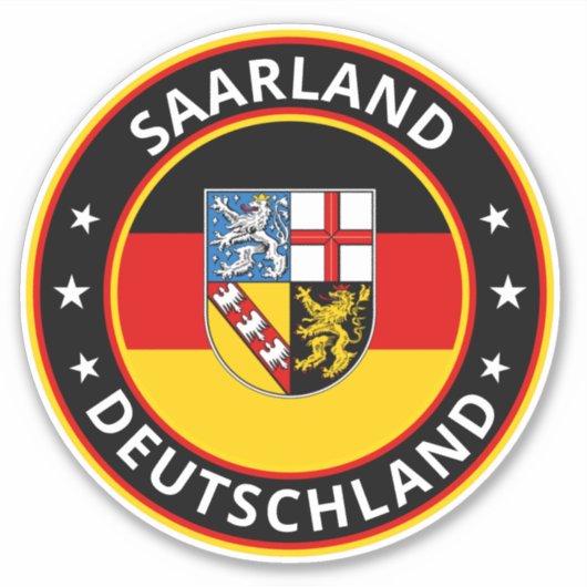 Global Traveler - Saarland, Deutschland (Edit) Sticker (Voorkant)