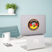 Global Traveler - Saarland, Deutschland (Edit) Sticker (Laptop op bureau)
