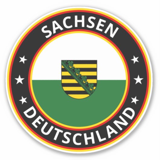 Global Traveler - Sachsen, Deutschland (Edit) Sticker (Voorkant)