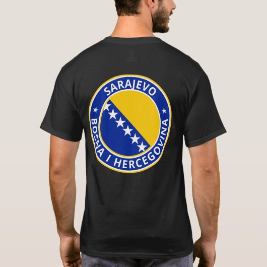 Global Traveler - Sarajevo, Bosna i Hercegovina T-shirt (Achterkant)