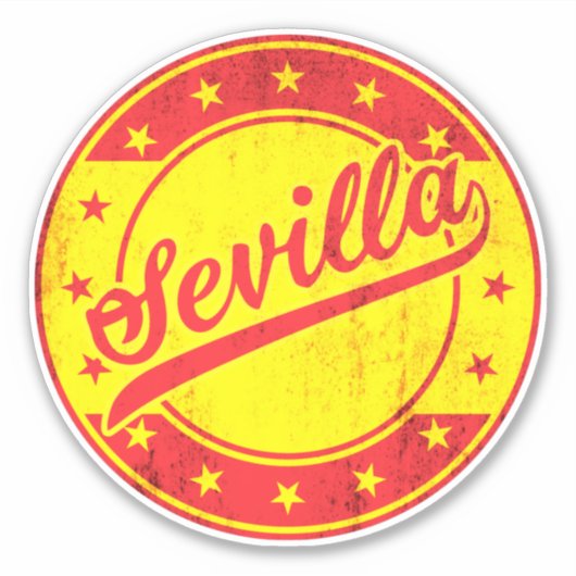 Global Traveler - Sevilla, Spanje Sticker (Voorkant)