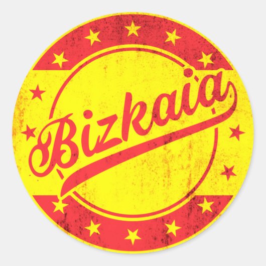 Global Traveler - Spanje - Biskaje | Biskaje Ronde Sticker (Voorkant)