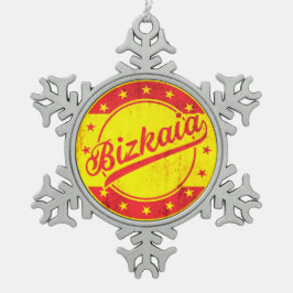 Global Traveler - Spanje - Biskaje | Biskaje Tin Sneeuwvlok Ornament