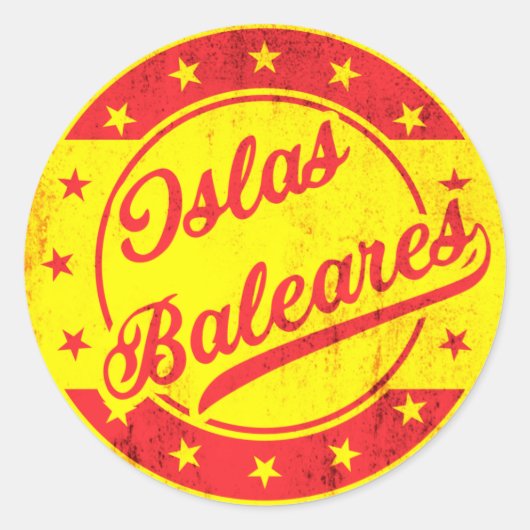 Global Traveler - Spanje - Islas Baleares Ronde Sticker (Voorkant)