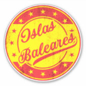 Global Traveler - Spanje - Islas Baleares Sticker (Voorkant)