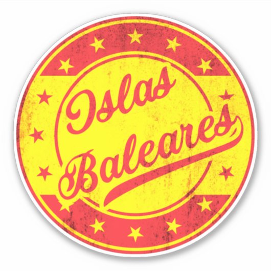 Global Traveler - Spanje - Islas Baleares Sticker (Voorkant)
