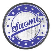 Global Traveler - Suomi | Finland Hockey Puck (Voorkant)