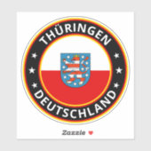 Global Traveler - Thüringen, Deutschland (Edit) Sticker (Vel)