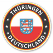 Global Traveler - Thüringen, Deutschland (Edit) Sticker (Voorkant)