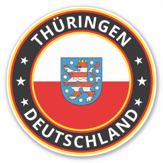 Global Traveler - Thüringen, Deutschland (Edit) Sticker (Voorkant)