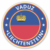 Global Traveler - Vaduz, Liechtenstein Sticker (Voorkant)