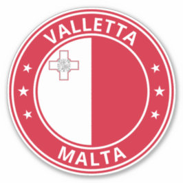 Global Traveler - Valletta, Malta Sticker