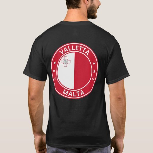 Global Traveler - Valletta, Malta T-shirt (Achterkant)