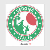 Global Traveler - Verona, Italië Sticker (Vel)