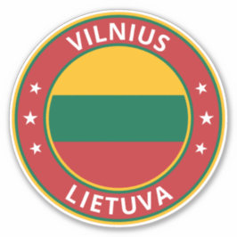 Global Traveler - Vilnius, Lietuva | Litouwen Sticker