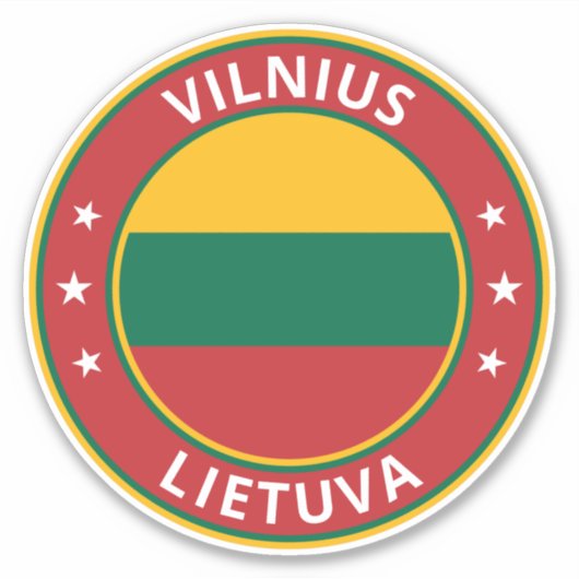 Global Traveler - Vilnius, Lietuva | Litouwen Sticker (Voorkant)
