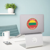 Global Traveler - Vilnius, Lietuva | Litouwen Sticker (Laptop op bureau)