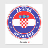 Global Traveler - Zagreb, Hrvatska | Kroatië Sticker (Vel)