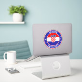 Global Traveler - Zagreb, Hrvatska | Kroatië Sticker (Laptop op bureau)