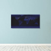 Global Uitzicht of Earth's City Lights Canvas Afdruk (Insitu (Houten vloer))