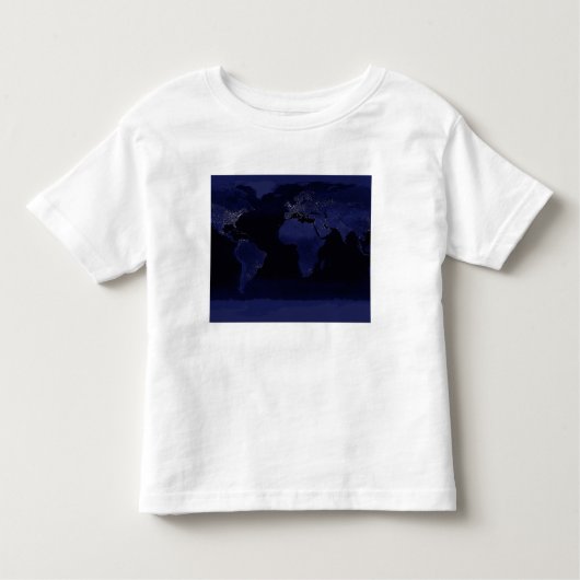 Global Uitzicht of Earth's City Lights Kinder Shirts (Voorkant)