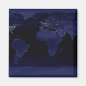 Global Uitzicht of Earth's City Lights Magneet (Voorkant)
