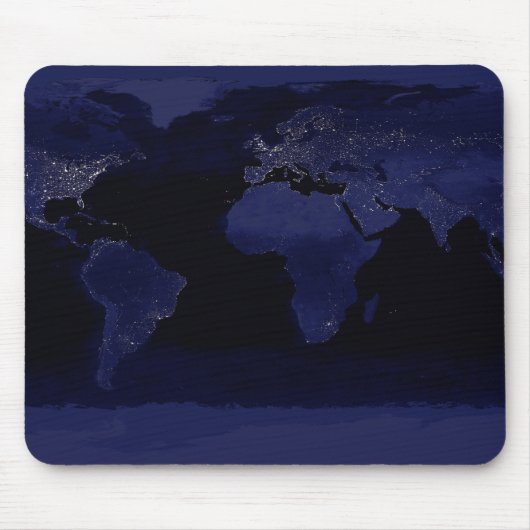 Global Uitzicht of Earth's City Lights Muismat (Voorkant)