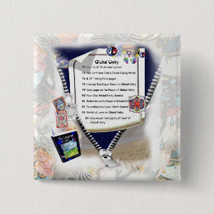 Global Unity-Button Vierkante Button 5,1 Cm