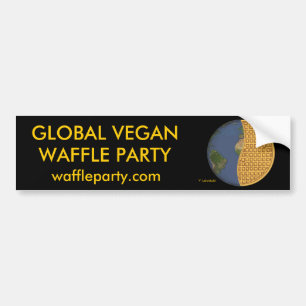 Global Vegan Waffle Party Bumpersticker 1