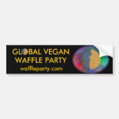 Global Vegan Waffle Party Bumpersticker 2.1 (Voorkant)