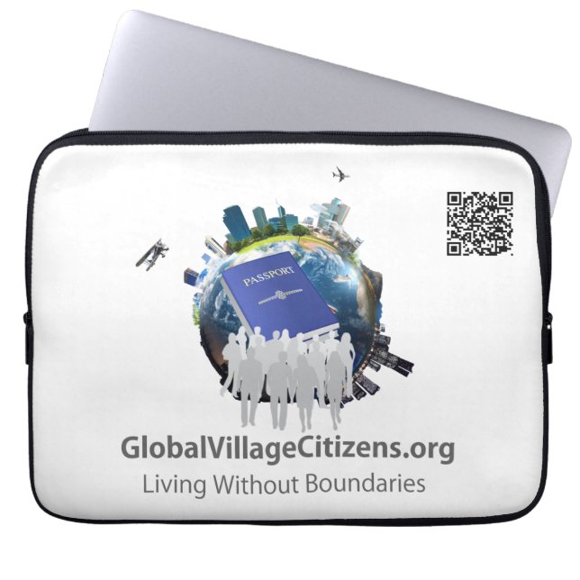 Global Village Citizens - laptophoes van 13 inch Laptop Sleeve (Voorkant)