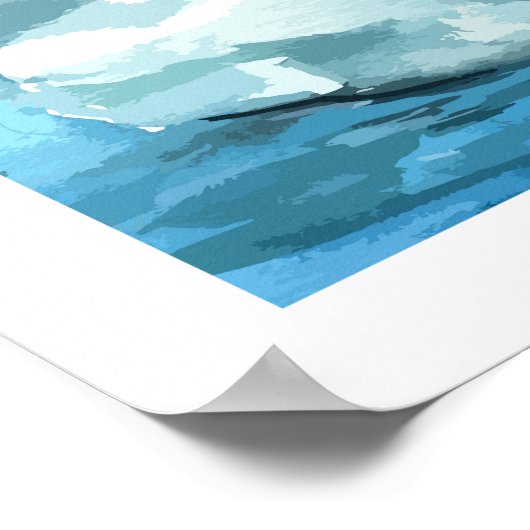 Global Warming Awareness Cute Penguin Family Poster (Hoek)