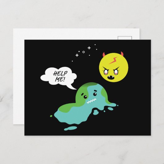 Global Warming Briefkaart (Voorkant / Achterkant)