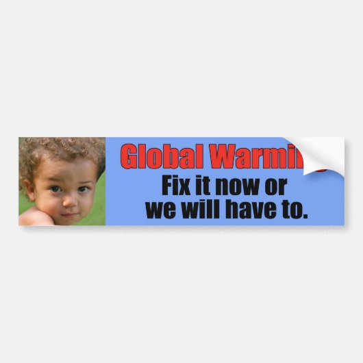 Global Warming Bumpersticker (Voorkant)