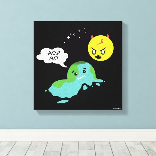 Global Warming Canvas Afdruk (Insitu (Houten vloer))