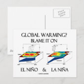 Global Warming? De schuld op El Niño en La Niña Briefkaart (Voorkant / Achterkant)