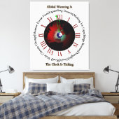 Global Warming - De tijd loopt uit Canvas druk (Insitu (Slaapkamer))