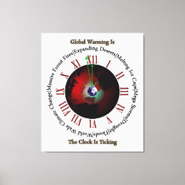 Global Warming - De tijd loopt uit Canvas druk