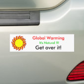 Global Warming, ga er over! Bumpersticker (Op auto)