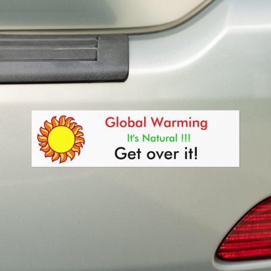 Global Warming, ga er over! Bumpersticker (Op auto)