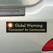 Global Warming: Gemeentelijk voor communisten Bumpersticker (Op auto)