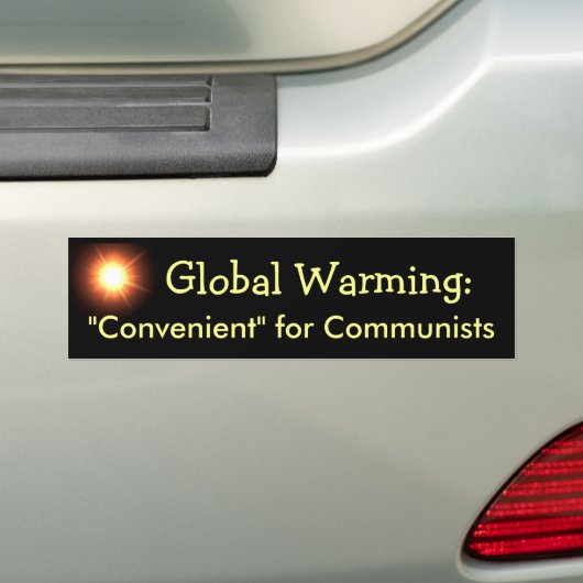 Global Warming: Gemeentelijk voor communisten Bumpersticker (Op auto)
