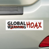 Global Warming Hoax Bumpersticker (Op auto)