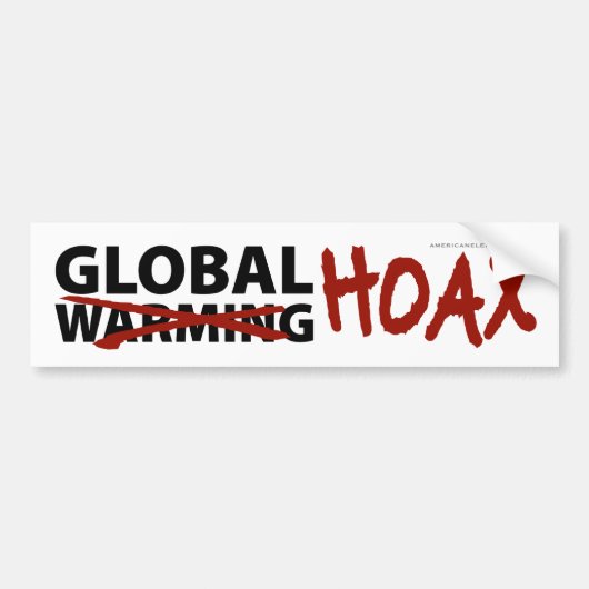 Global Warming Hoax Bumpersticker (Voorkant)