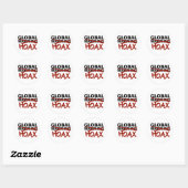 Global Warming Hoax Ronde Sticker (Vel)