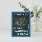 Global Warming is echt Briefkaart (Staand voorkant)