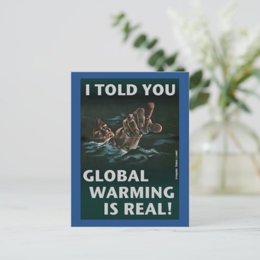 Global Warming is echt Briefkaart (Staand voorkant)