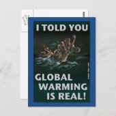 Global Warming is echt Briefkaart (Voorkant / Achterkant)