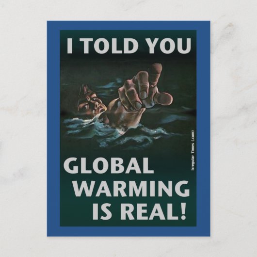 Global Warming is echt Briefkaart (Voorkant)